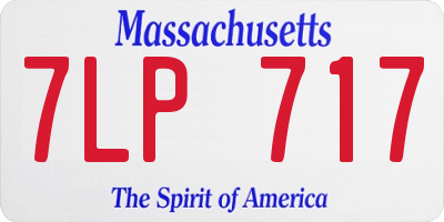 MA license plate 7LP717