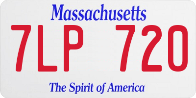 MA license plate 7LP720