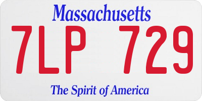 MA license plate 7LP729