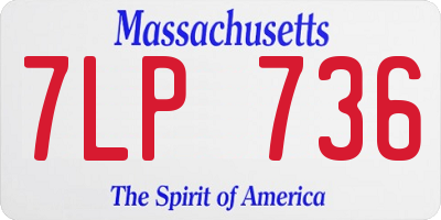MA license plate 7LP736