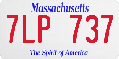 MA license plate 7LP737
