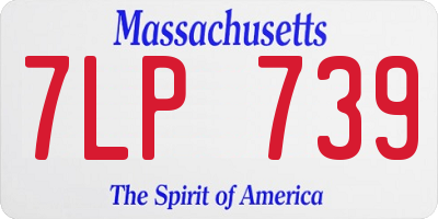 MA license plate 7LP739