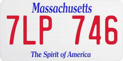 MA license plate 7LP746