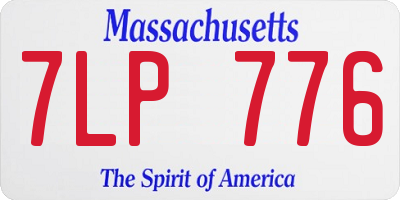 MA license plate 7LP776