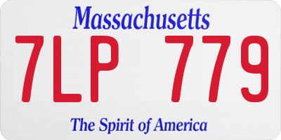 MA license plate 7LP779
