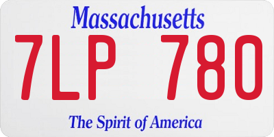 MA license plate 7LP780