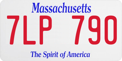 MA license plate 7LP790