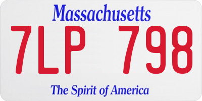 MA license plate 7LP798