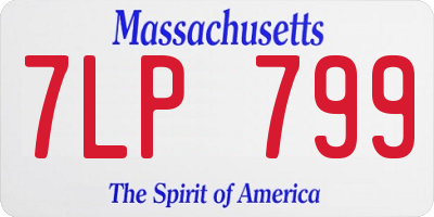 MA license plate 7LP799