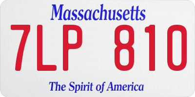 MA license plate 7LP810