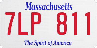 MA license plate 7LP811