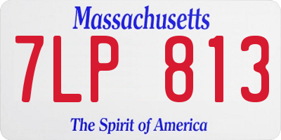 MA license plate 7LP813