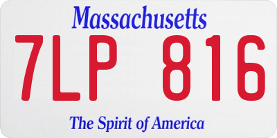 MA license plate 7LP816