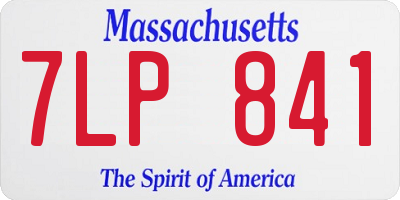 MA license plate 7LP841