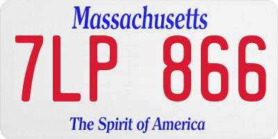 MA license plate 7LP866