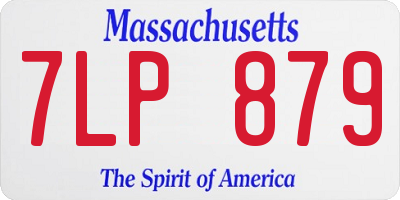 MA license plate 7LP879