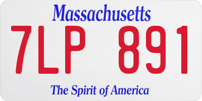 MA license plate 7LP891