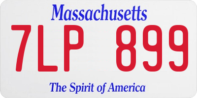 MA license plate 7LP899