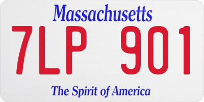 MA license plate 7LP901