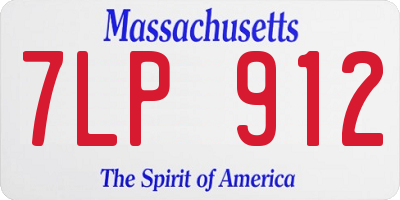 MA license plate 7LP912