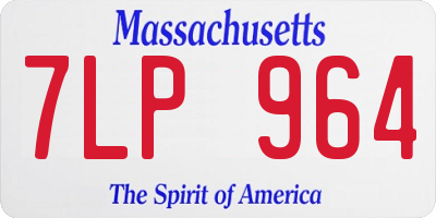 MA license plate 7LP964
