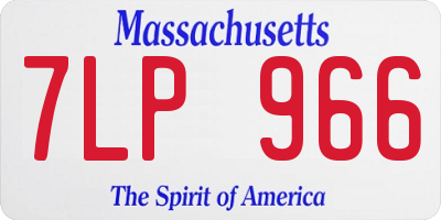 MA license plate 7LP966