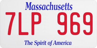 MA license plate 7LP969