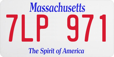 MA license plate 7LP971