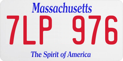 MA license plate 7LP976