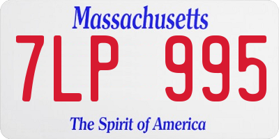 MA license plate 7LP995