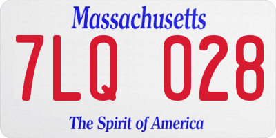 MA license plate 7LQ028