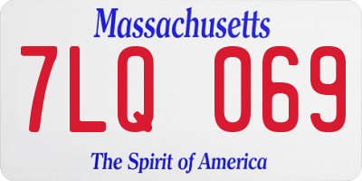 MA license plate 7LQ069