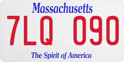 MA license plate 7LQ090