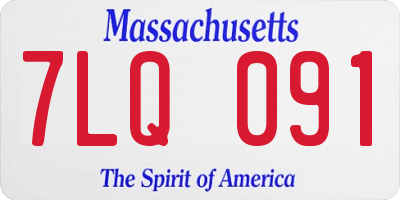 MA license plate 7LQ091
