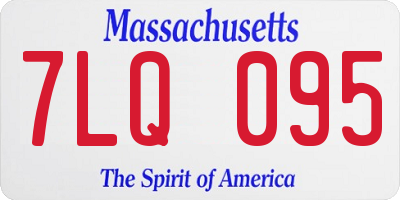 MA license plate 7LQ095