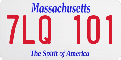 MA license plate 7LQ101