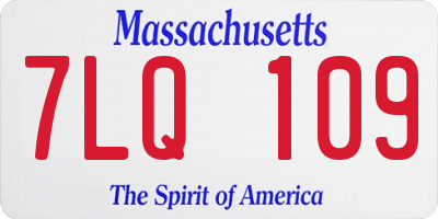 MA license plate 7LQ109