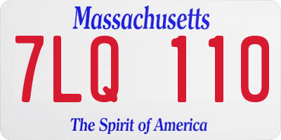 MA license plate 7LQ110