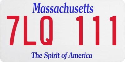 MA license plate 7LQ111