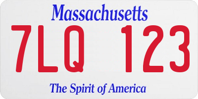 MA license plate 7LQ123
