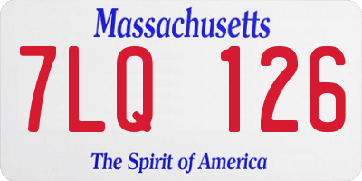 MA license plate 7LQ126