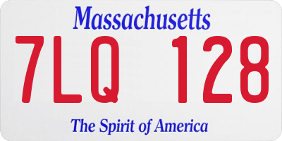 MA license plate 7LQ128