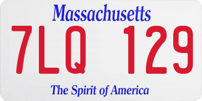MA license plate 7LQ129