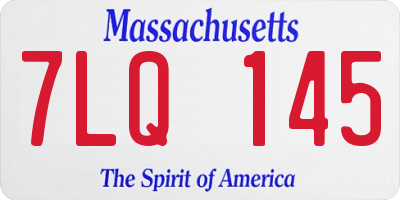 MA license plate 7LQ145