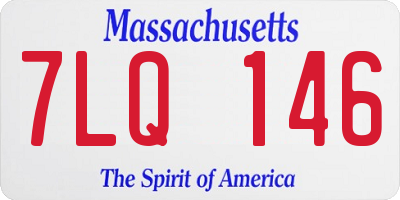 MA license plate 7LQ146