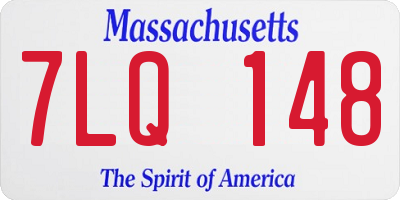 MA license plate 7LQ148