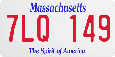 MA license plate 7LQ149