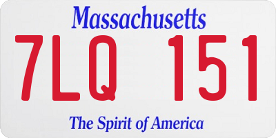 MA license plate 7LQ151