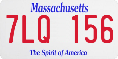MA license plate 7LQ156