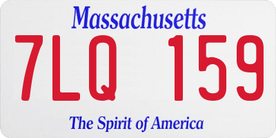 MA license plate 7LQ159